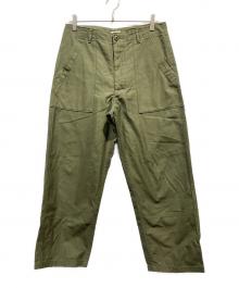 CIOTA（シオタ）の古着「スビンコットンバックサテンベイカーパンツ」｜グリーン