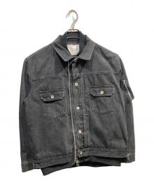 sacai（サカイ）の古着「Denim x Nylon Twill Jacket」｜ブラック