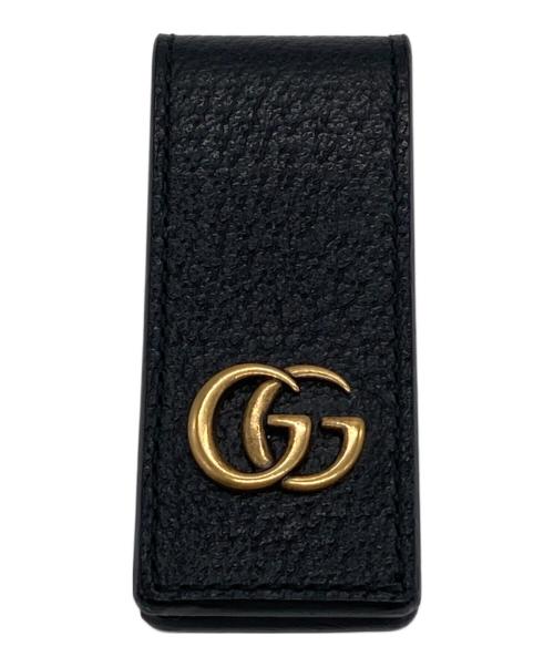 GUCCI（グッチ）GUCCI (グッチ) GGマーモント マネークリップ ブラックの古着・服飾アイテム