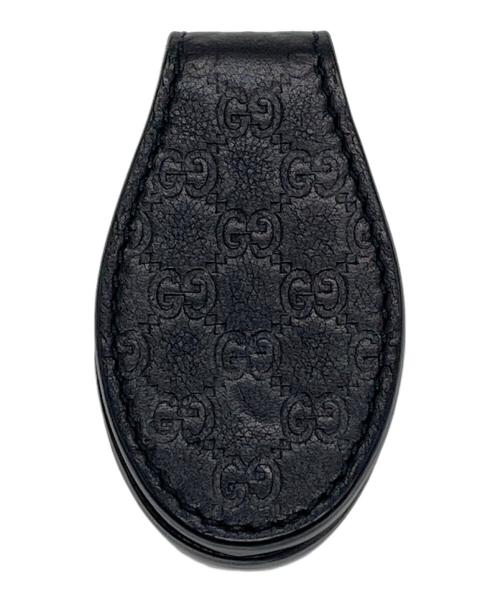 GUCCI（グッチ）GUCCI (グッチ) マイクログッチシマ マネークリップ ブラックの古着・服飾アイテム