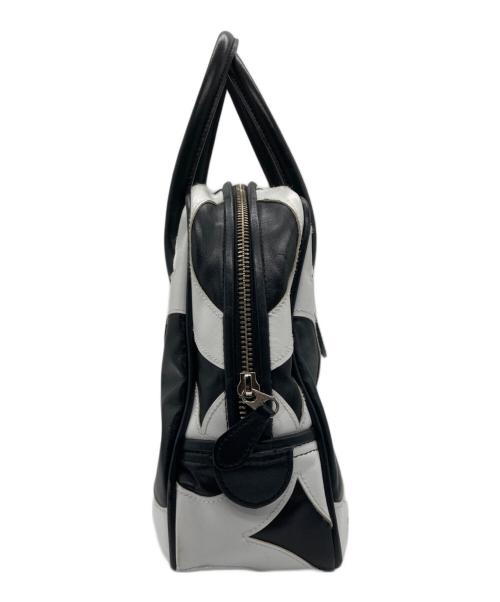 COMME des GARCONS（コムデギャルソン）COMME des GARCONS (コムデギャルソン) 台形サークルシンボルバッグ ホワイト×ブラックの古着・服飾アイテム