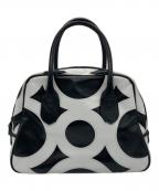 COMME des GARCONSコムデギャルソン）の古着「台形サークルシンボルバッグ」｜ホワイト×ブラック