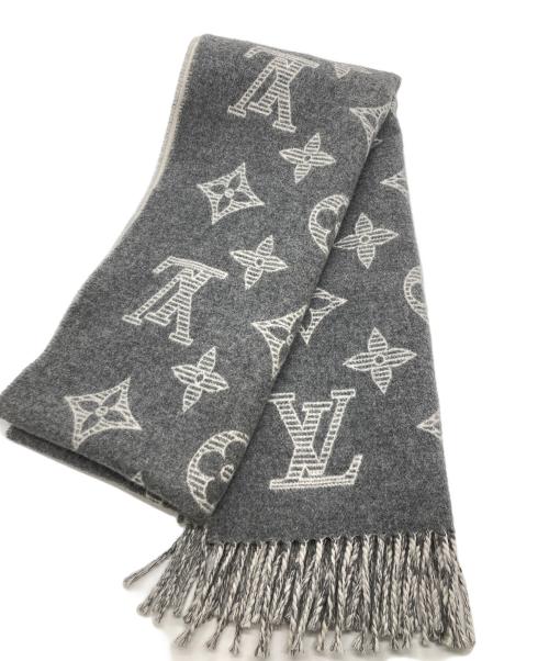 LOUIS VUITTON（ルイ ヴィトン）LOUIS VUITTON (ルイ ヴィトン) マフラー・モノグラム シャドウ グレーの古着・服飾アイテム