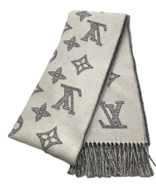LOUIS VUITTON（ルイ ヴィトン）LOUIS VUITTON (ルイ ヴィトン) マフラー・モノグラム シャドウ グレーの古着・服飾アイテム