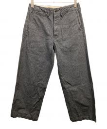 CUSHMAN（クッシュマン）の古着「ブラックシャンブレートラウザーズ」｜グレー