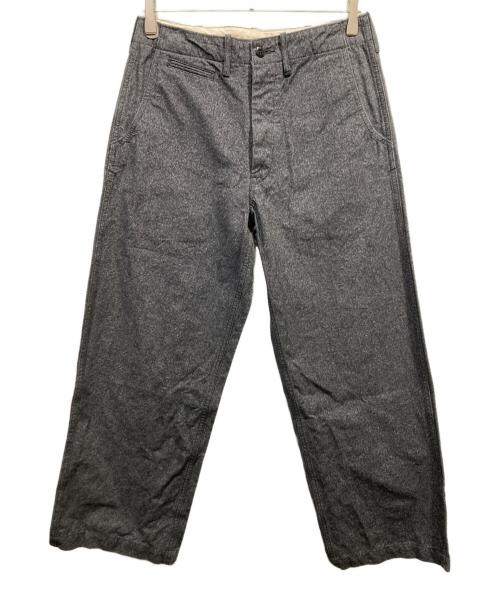 CUSHMAN（クッシュマン）Cushman (クッシュマン) ブラックシャンブレートラウザーズ グレー サイズ:W30の古着・服飾アイテム