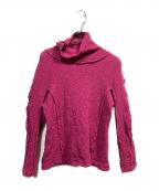me ISSEY MIYAKEミーイッセイ ミヤケ）の古着「タートルネックニット」｜ショッキングピンク