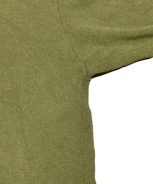 PLEATS PLEASE（プリーツプリーズ）PLEATS PLEASE (プリーツプリーズ) クルーネックニット オリーブ サイズ:3の古着・服飾アイテム