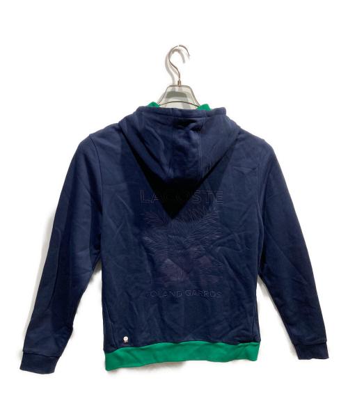 LACOSTE（ラコステ）LACOSTE (ラコステ) ボタニカルデザインジップスウェットジャケット ネイビー サイズ:Ｌの古着・服飾アイテム