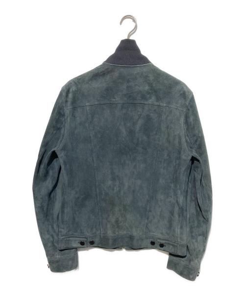 LOUIS VUITTON（ルイ ヴィトン）LOUIS VUITTON (ルイ ヴィトン) ゴートレザースウェードブルゾン グレー サイズ:46の古着・服飾アイテム