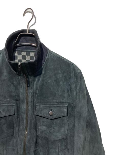 LOUIS VUITTON（ルイ ヴィトン）LOUIS VUITTON (ルイ ヴィトン) ゴートレザースウェードブルゾン グレー サイズ:46の古着・服飾アイテム