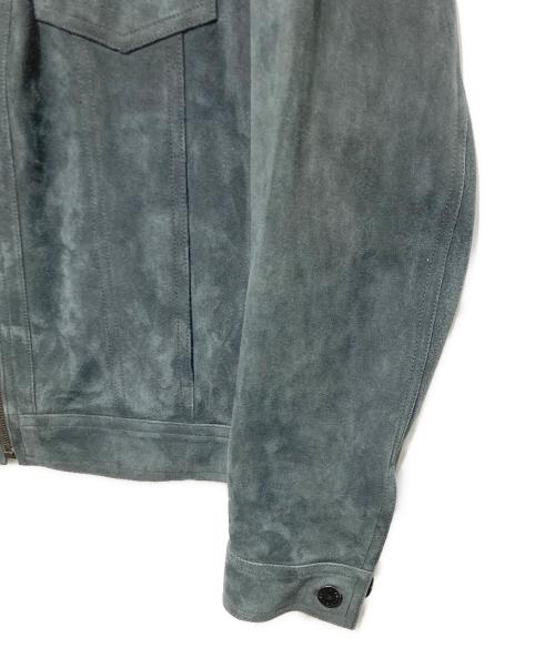 LOUIS VUITTON（ルイ ヴィトン）LOUIS VUITTON (ルイ ヴィトン) ゴートレザースウェードブルゾン グレー サイズ:46の古着・服飾アイテム