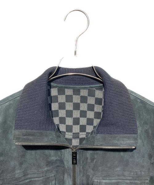 LOUIS VUITTON（ルイ ヴィトン）LOUIS VUITTON (ルイ ヴィトン) ゴートレザースウェードブルゾン グレー サイズ:46の古着・服飾アイテム