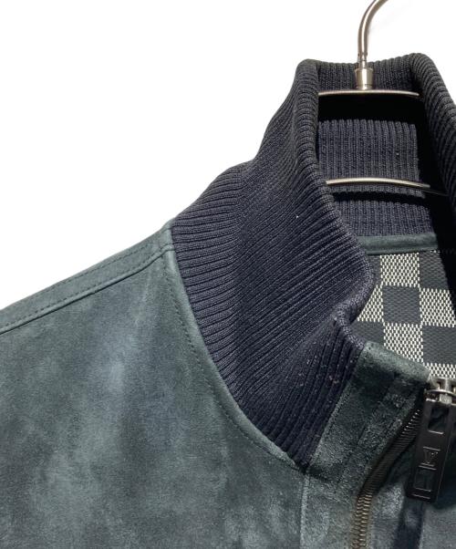 LOUIS VUITTON（ルイ ヴィトン）LOUIS VUITTON (ルイ ヴィトン) ゴートレザースウェードブルゾン グレー サイズ:46の古着・服飾アイテム