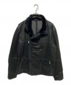 ARMANI COLLEZIONIアルマーニ コレツィオーニ）の古着「ゴートスキンレザージャケット」｜ブラック