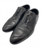 LOUIS VUITTONルイ ヴィトン）の古着「フロントジップレザーシューズ」｜ブラック