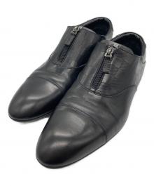 LOUIS VUITTON（ルイ ヴィトン）の古着「フロントジップレザーシューズ」｜ブラック