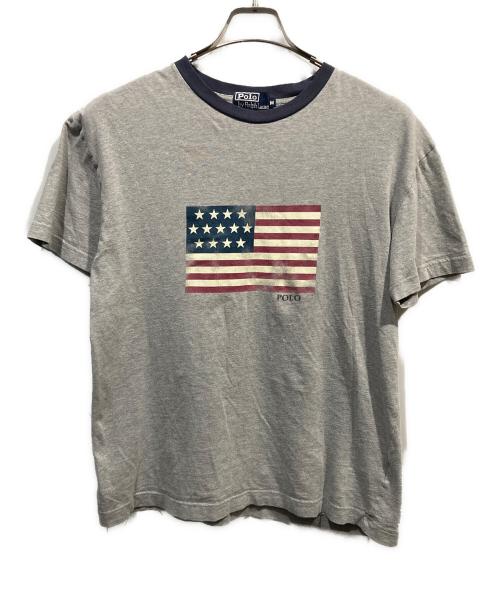 RALPH LAUREN（ラルフローレン）RALPH LAUREN (ラルフローレン) 星条旗プリントTシャツ グレー サイズ:Mの古着・服飾アイテム