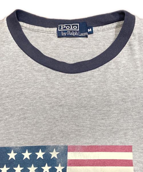 RALPH LAUREN（ラルフローレン）RALPH LAUREN (ラルフローレン) 星条旗プリントTシャツ グレー サイズ:Mの古着・服飾アイテム