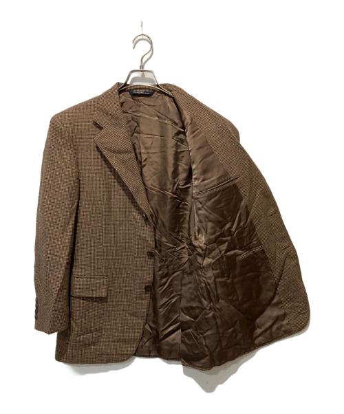 RALPH LAUREN（ラルフローレン）RALPH LAUREN (ラルフローレン) 千鳥格子 テーラードジャケット ブラウン サイズ:A6の古着・服飾アイテム