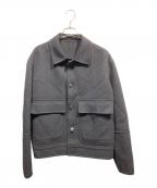 amiアミ）の古着「ウールカシミヤ混ジャケット」｜ネイビー