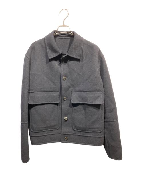 ami（アミ）ami (アミ) ウールカシミヤ混ジャケット ネイビー サイズ:46の古着・服飾アイテム