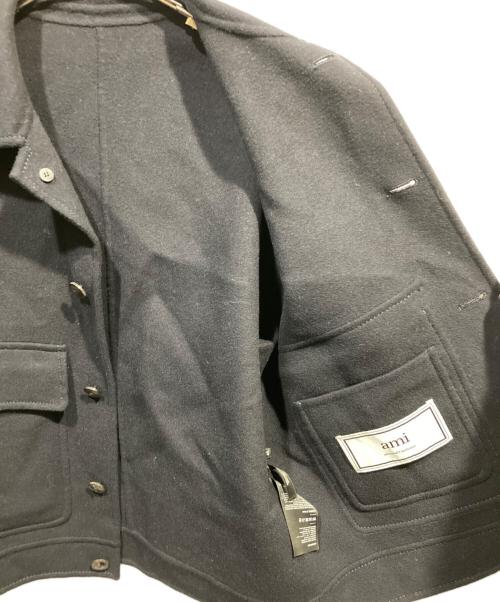 ami（アミ）ami (アミ) ウールカシミヤ混ジャケット ネイビー サイズ:46の古着・服飾アイテム