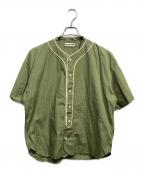 SOFTHYPHENソフトハイフン）の古着「ベースボールシャツ」｜カーキ