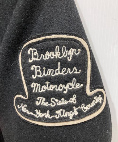 Schott（ショット）Schott (ショット) VARSITY JACKET BINDERS ブラック サイズ:XLの古着・服飾アイテム