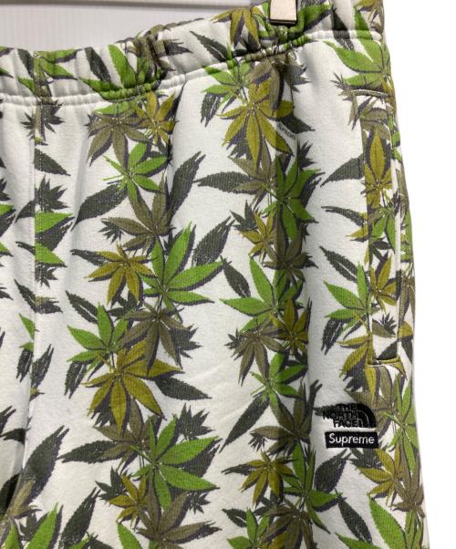 THE NORTH FACE（ザ ノース フェイス）THE NORTH FACE (ザ ノース フェイス) SUPREME (シュプリーム) Leaf Sweat Pant ホワイト×グリーン サイズ:XLの古着・服飾アイテム
