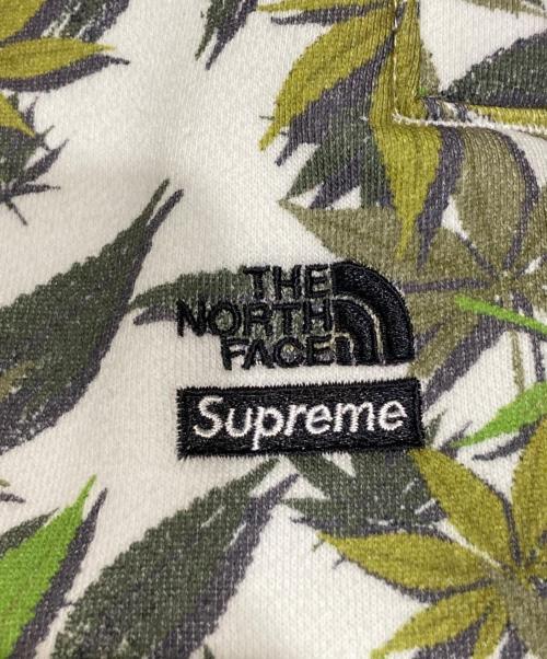 THE NORTH FACE（ザ ノース フェイス）THE NORTH FACE (ザ ノース フェイス) SUPREME (シュプリーム) Leaf Sweat Pant ホワイト×グリーン サイズ:XLの古着・服飾アイテム