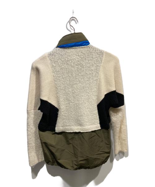 sacai（サカイ）sacai (サカイ) Wool Knit Hoodie ホワイト サイズ:1の古着・服飾アイテム