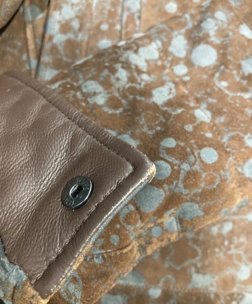 TOD'S（トッズ）TOD'S (トッズ) ペンキ加工ラムレザージャケット ブラウン サイズ:Ｍの古着・服飾アイテム