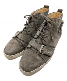 Christian Louboutin（クリスチャン・ルブタン）の古着「スウェードハイカットスニーカー」｜グレー