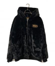VANSON（バンソン）の古着「フェイクファージャケット」｜ブラック