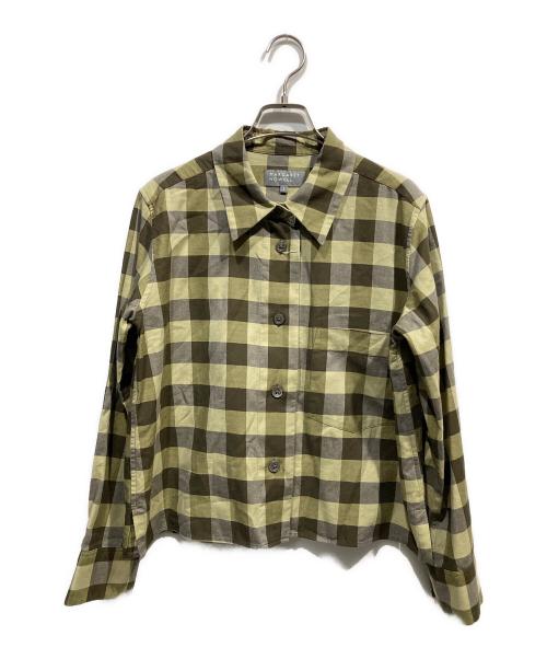 MARGARET HOWELL（マーガレットハウエル）MARGARET HOWELL (マーガレットハウエル) COTTON CASHMERE CHECK SHIRT グリーン サイズ:Ⅰ 未使用品の古着・服飾アイテム