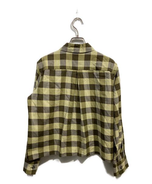 MARGARET HOWELL（マーガレットハウエル）MARGARET HOWELL (マーガレットハウエル) COTTON CASHMERE CHECK SHIRT グリーン サイズ:Ⅰ 未使用品の古着・服飾アイテム