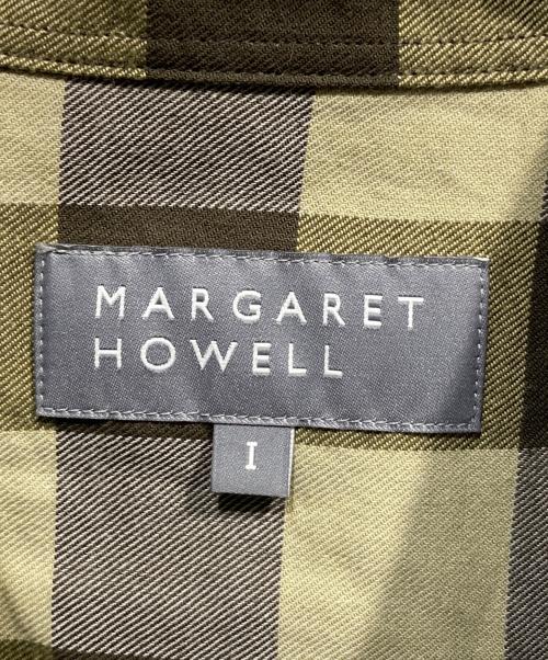 MARGARET HOWELL（マーガレットハウエル）MARGARET HOWELL (マーガレットハウエル) COTTON CASHMERE CHECK SHIRT グリーン サイズ:Ⅰ 未使用品の古着・服飾アイテム