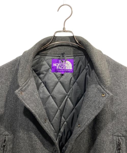 THE NORTHFACE PURPLELABEL（ザ・ノースフェイス パープルレーベル）THE NORTHFACE PURPLELABEL (ザ・ノースフェイス パープルレーベル) Herringbone Tweed Varsity Jacket ブラック サイズ:Lの古着・服飾アイテム