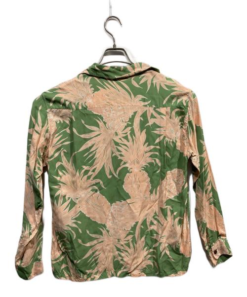 Sun Surf（サンサーフ）Sun Surf (サンサーフ) ハワイアンレーヨンシャツ グリーン×ピンク サイズ:Ｍの古着・服飾アイテム