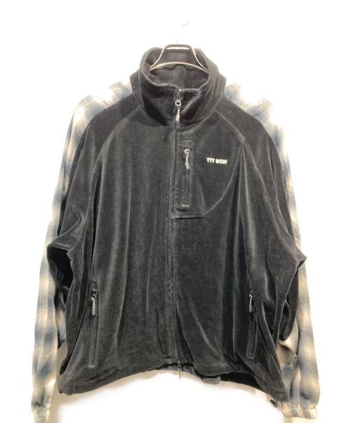 TTT MSW（ティー モダンストリートウェア）TTT MSW (ティー モダンストリートウェア) Velours track jacket ブラック サイズ:Lの古着・服飾アイテム