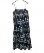 ne quittez pasヌキテパ）の古着「Cotton Jacquard Marigold Print Cami Dress」｜ネイビー