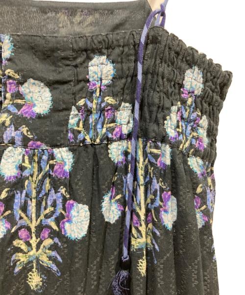 ne quittez pas（ヌキテパ）ne quittez pas (ヌキテパ) Cotton Jacquard Marigold Print Cami Dress ネイビー サイズ:Free 未使用品の古着・服飾アイテム