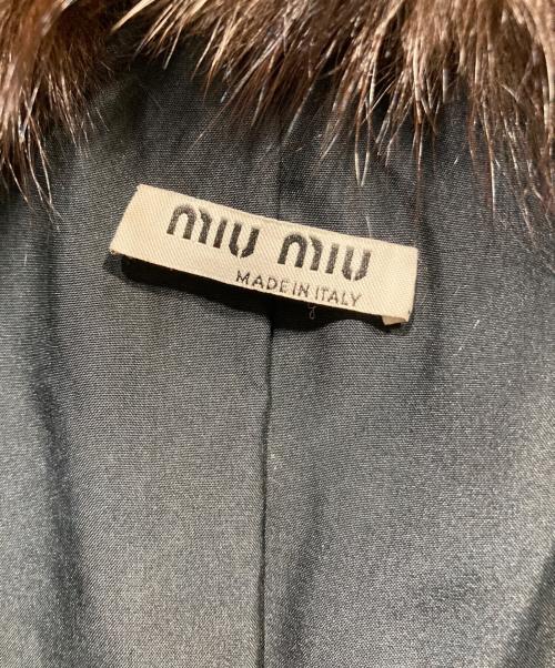 MIU MIU（ミュウミュウ）MIU MIU (ミュウミュウ) フォックスファージャケット ブラウン サイズ:40の古着・服飾アイテム