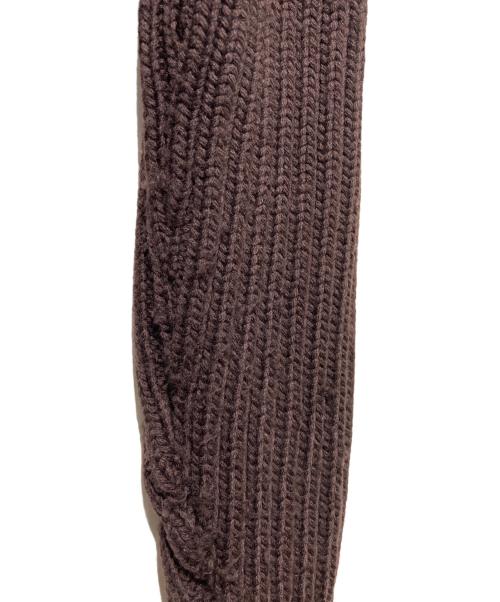 zegna sport（ゼニアスポーツ）Zegna Sport (ゼニアスポーツ) ムートン切替ニットジャケット ブラウン サイズ:Sの古着・服飾アイテム