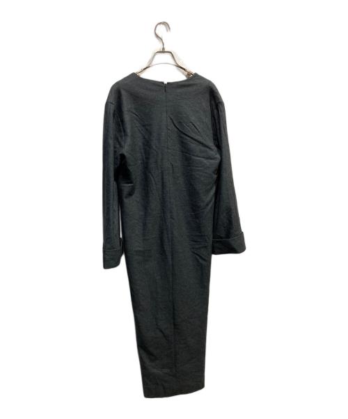 CLANE（クラネ）CLANE (クラネ) V NECK STRAIGHT LINE ONE-PIECE グレー サイズ:2の古着・服飾アイテム