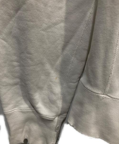 BED J.W. FORD（ベッドフォード）BED J.W. FORD (ベッドフォード) ダメージ加工スウェット ホワイト サイズ:1の古着・服飾アイテム