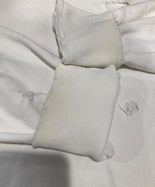 BED J.W. FORD（ベッドフォード）BED J.W. FORD (ベッドフォード) ダメージ加工スウェット ホワイト サイズ:1の古着・服飾アイテム