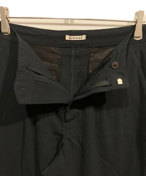 AURALEE（オーラリー）AURALEE (オーラリー) HARD TWIST COTTON SILK VIYELLA SLACKS ブラック サイズ:SIZE 3の古着・服飾アイテム