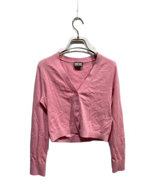 DIESEL（ディーゼル）DIESEL (ディーゼル) M-ARIKA-NEW クロップドカーディガン ピンク サイズ:Sの古着・服飾アイテム